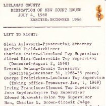 Dedication of the new courthouse